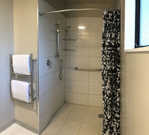Standard Room, Accessible | Bathroom | Shower, hair dryer, towels, soap - Adelaide Motel (Wellington)