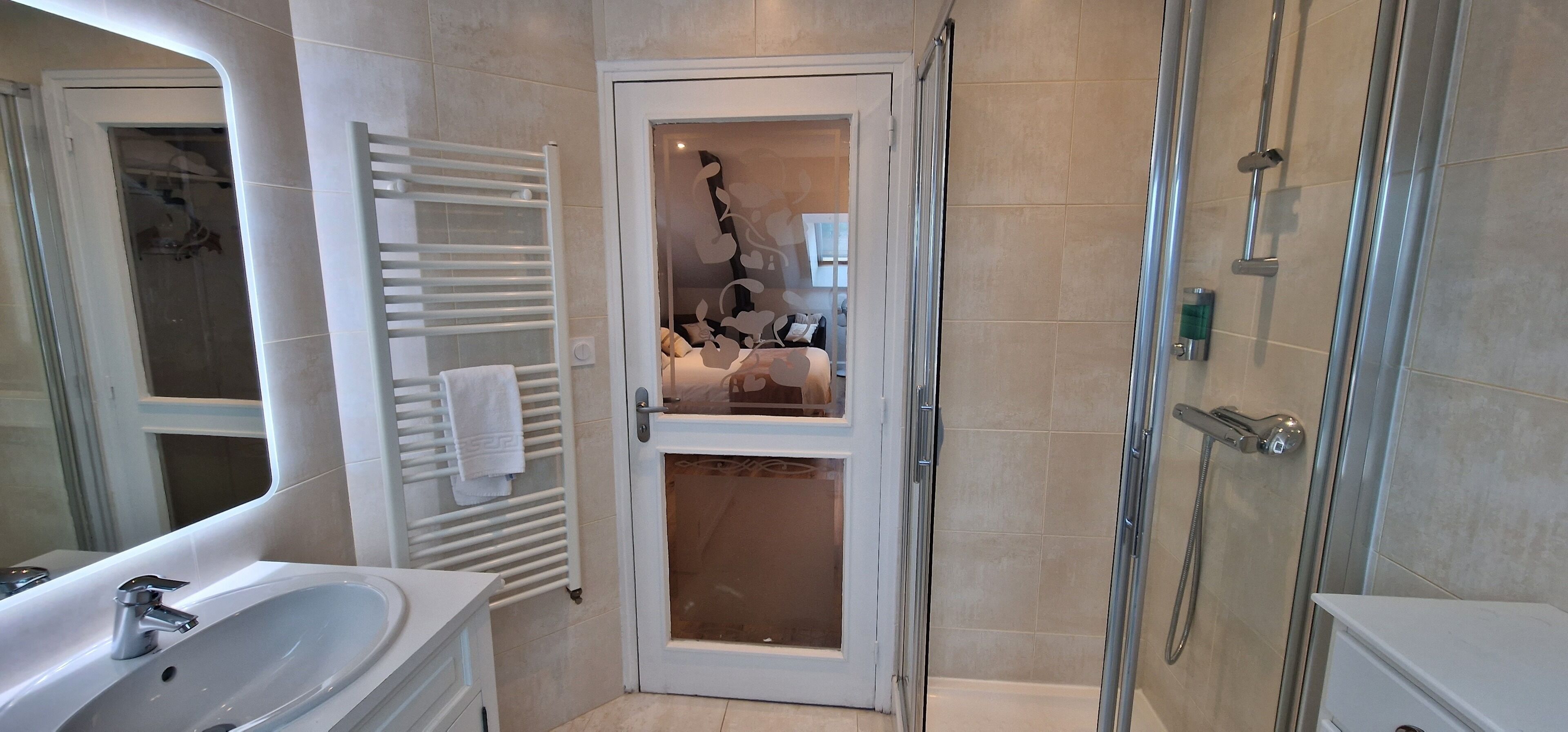 comfort double room | bathroom | shower, eco-friendly toiletries, hair dryer, dressing gowns