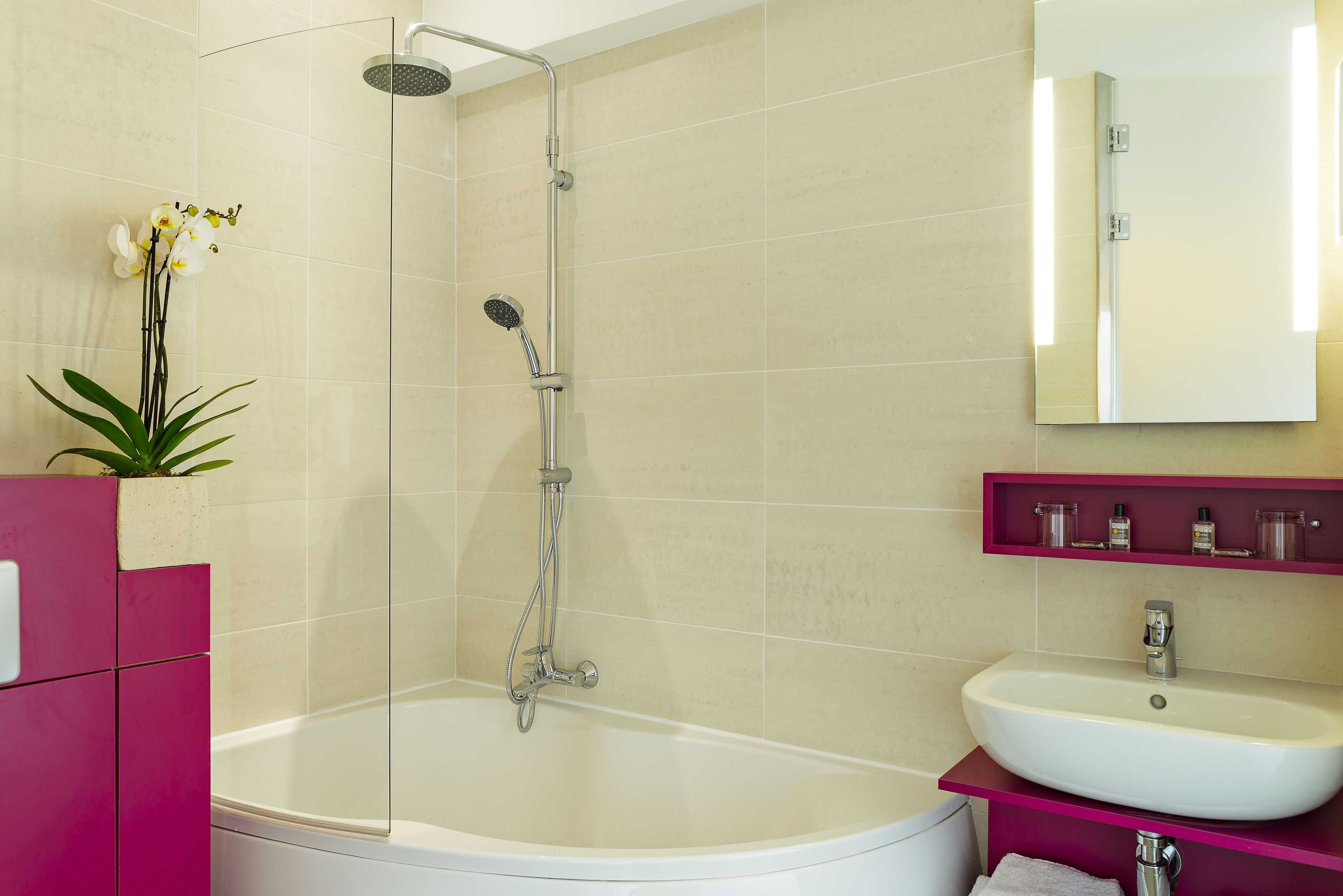 superior triple room | bathroom | hair dryer, towels