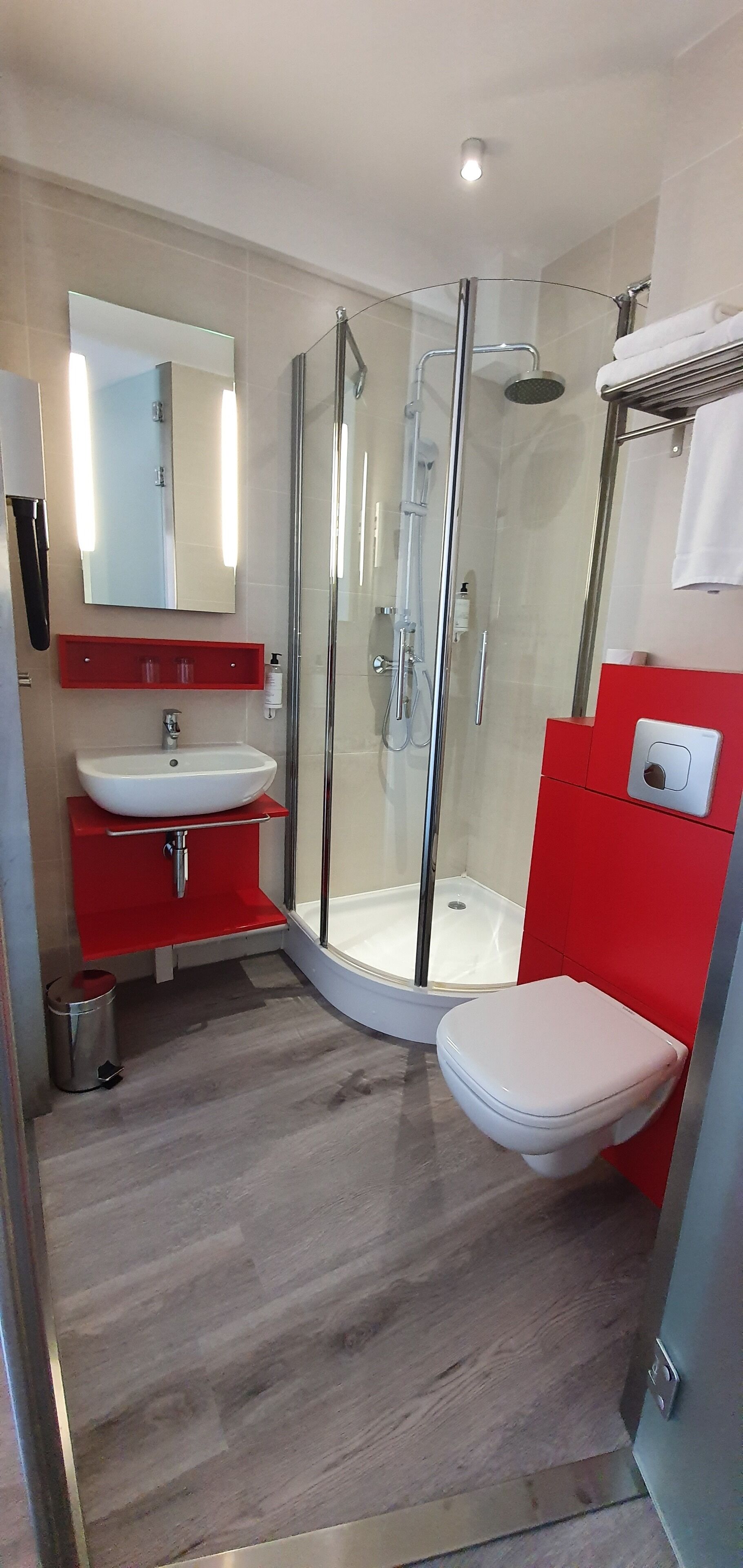 standard double room | bathroom | hair dryer, towels