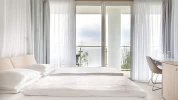 Double Room, Sea View | 1 bedroom, premium bedding, memory foam beds, minibar