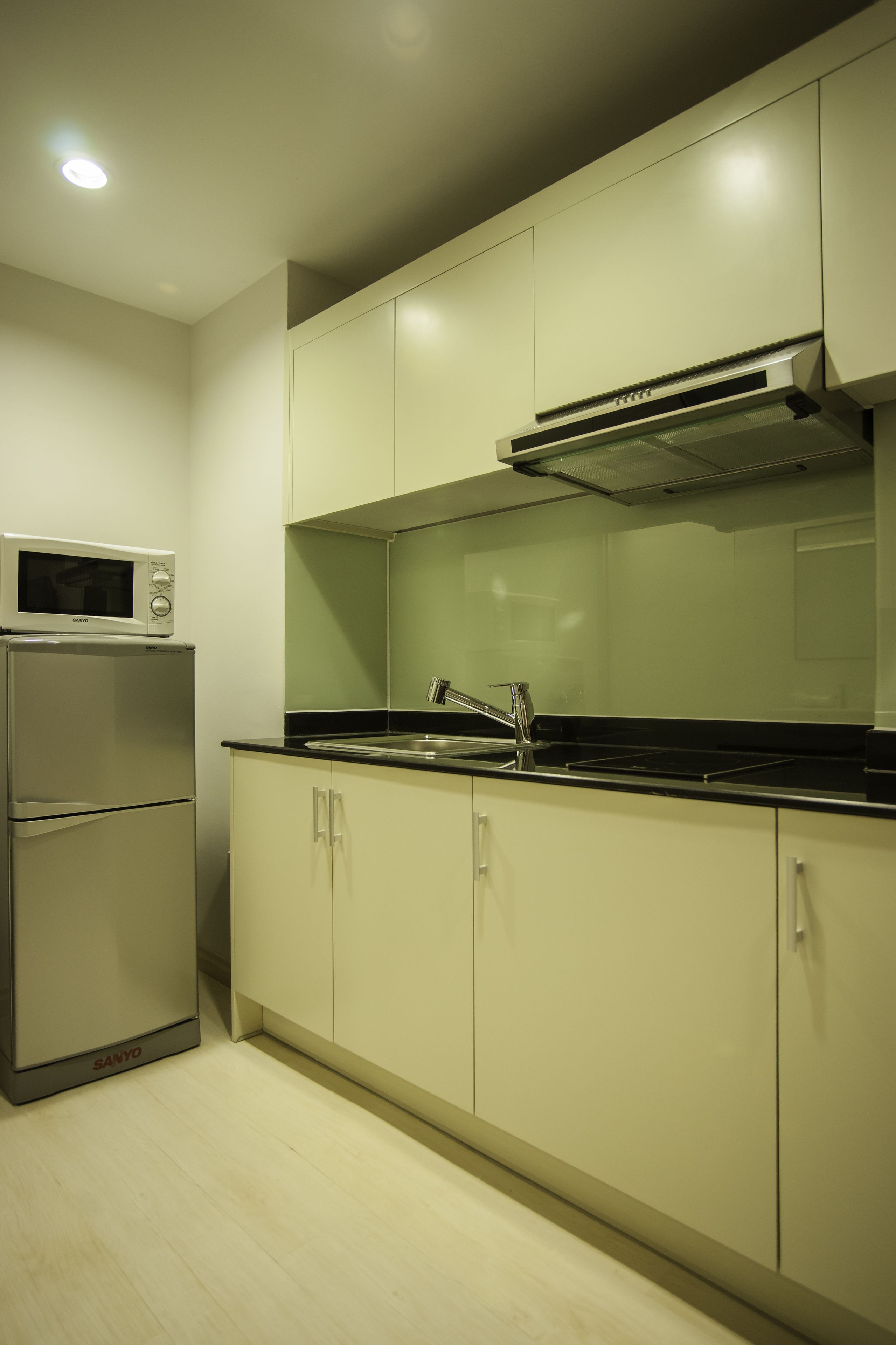 alcove suite | private kitchenette | mini-fridge, paper towels