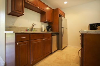 Full-size fridge, microwave, stovetop, coffee/tea maker at Castle at Kauai Kailani