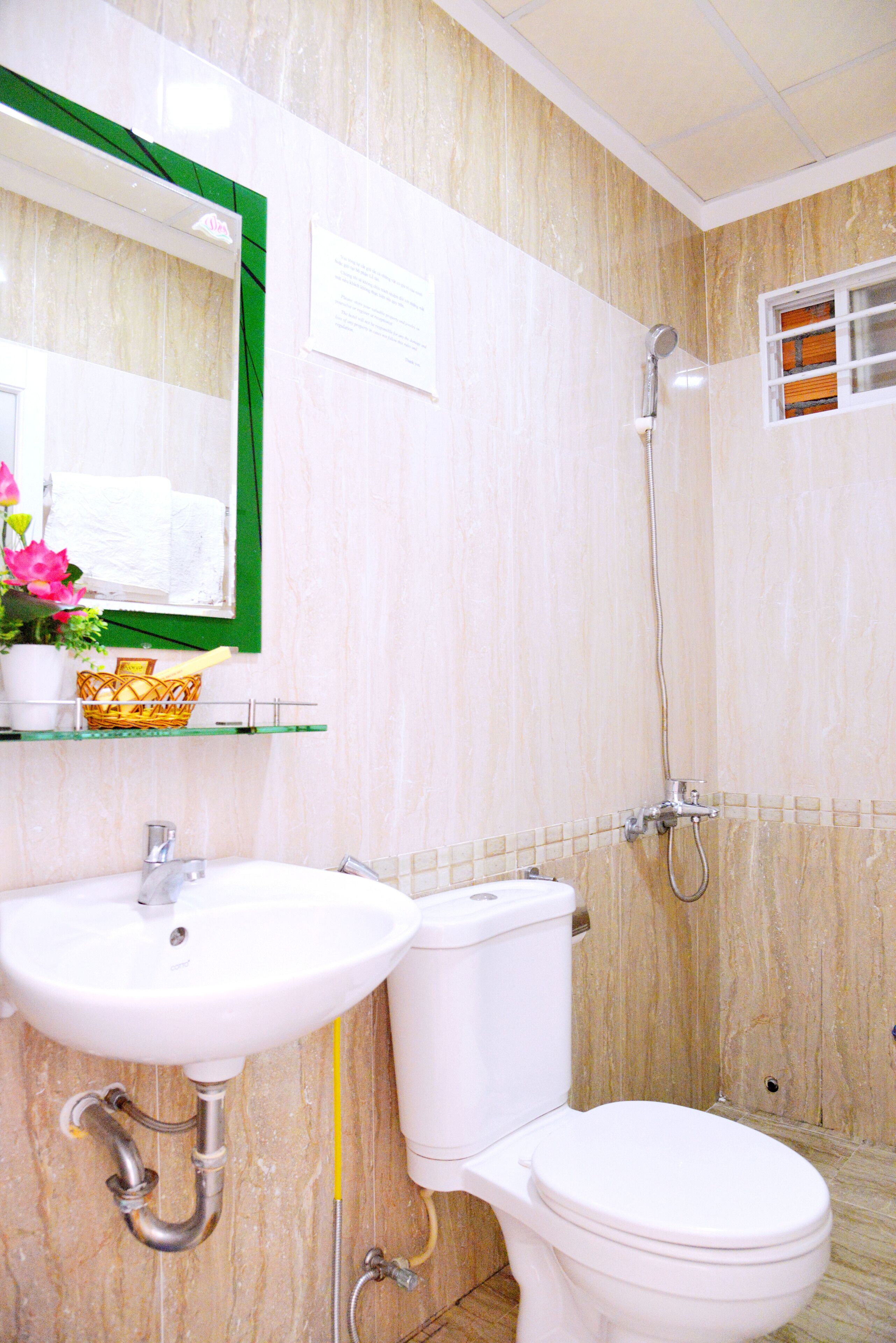 superior room, 2 double beds, no windows | bathroom | shower, free toiletries, hair dryer, slippers