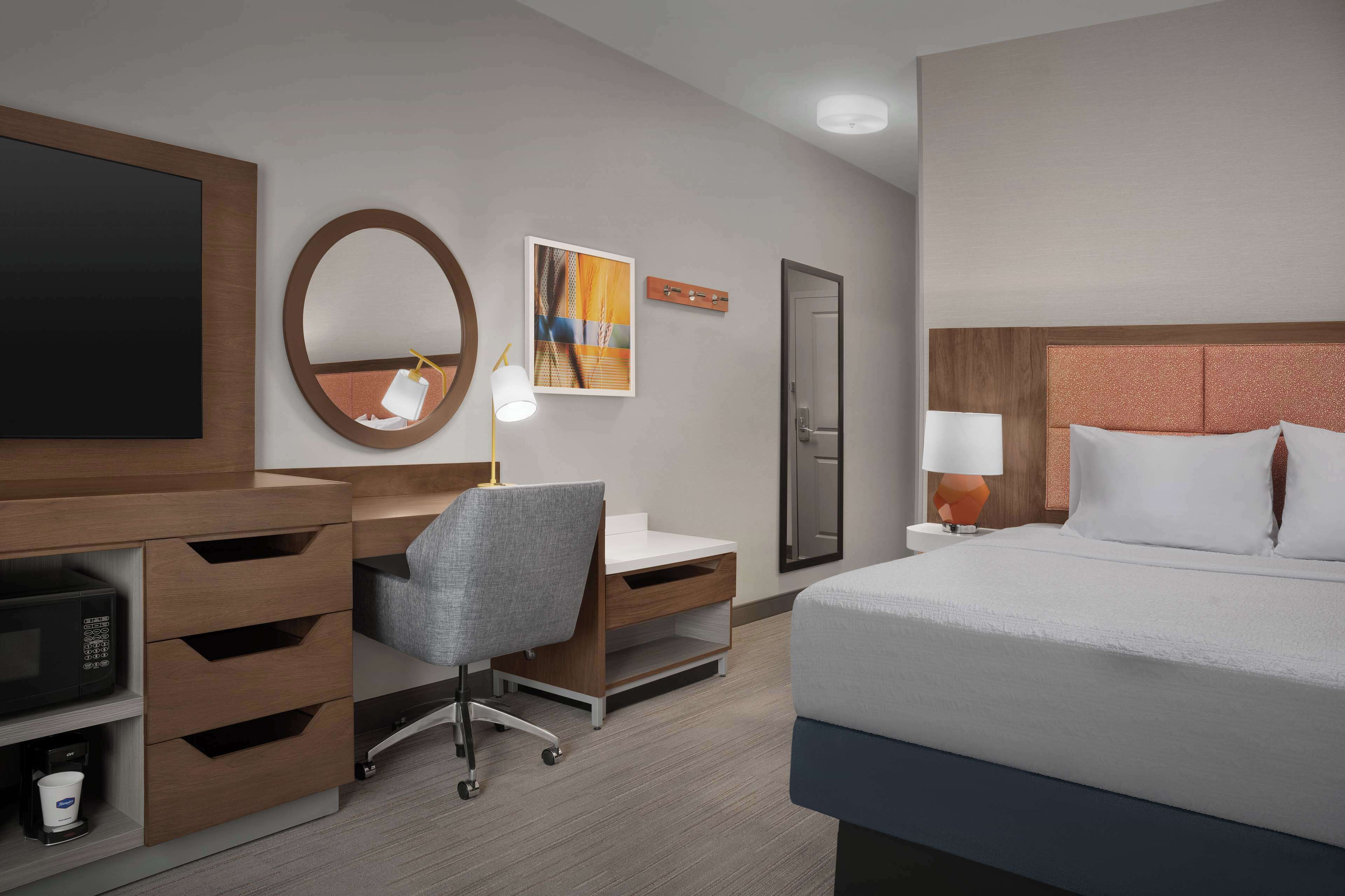 down duvets, pillow-top beds, desk, laptop workspace