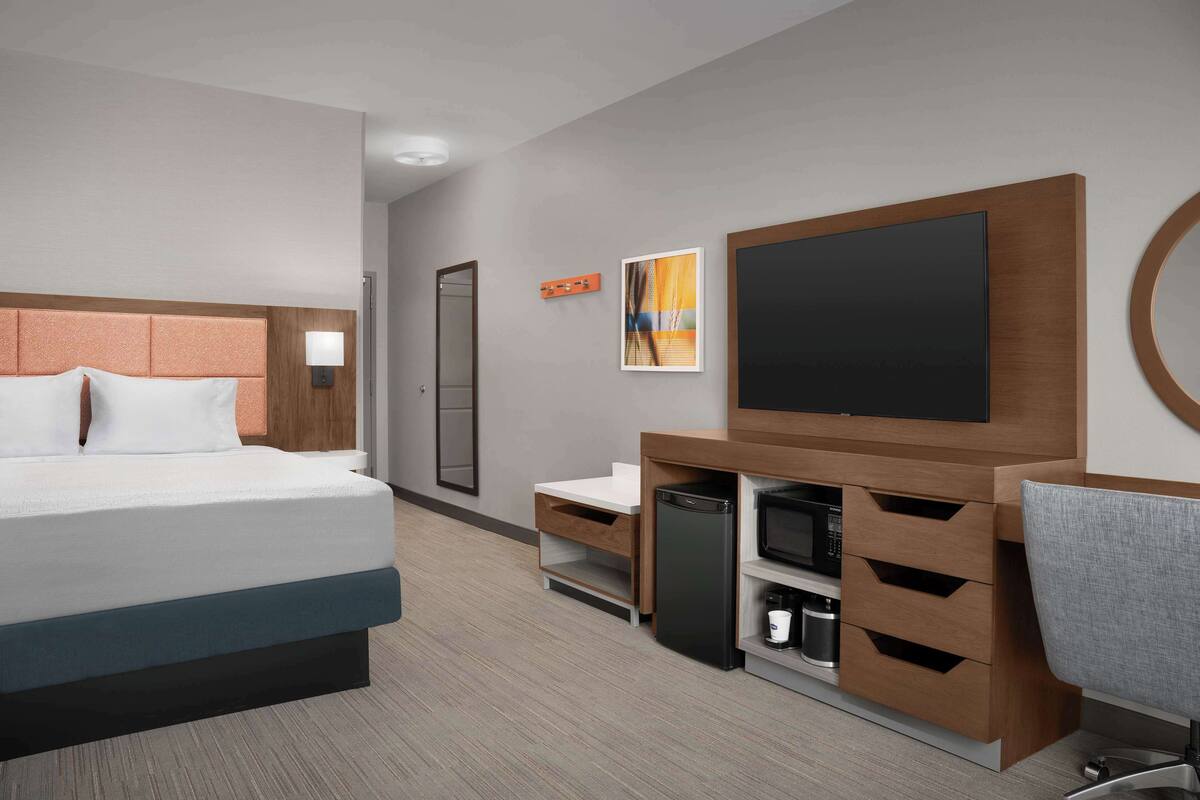 large, one king bed | down duvets, pillow-top beds, desk, laptop workspace