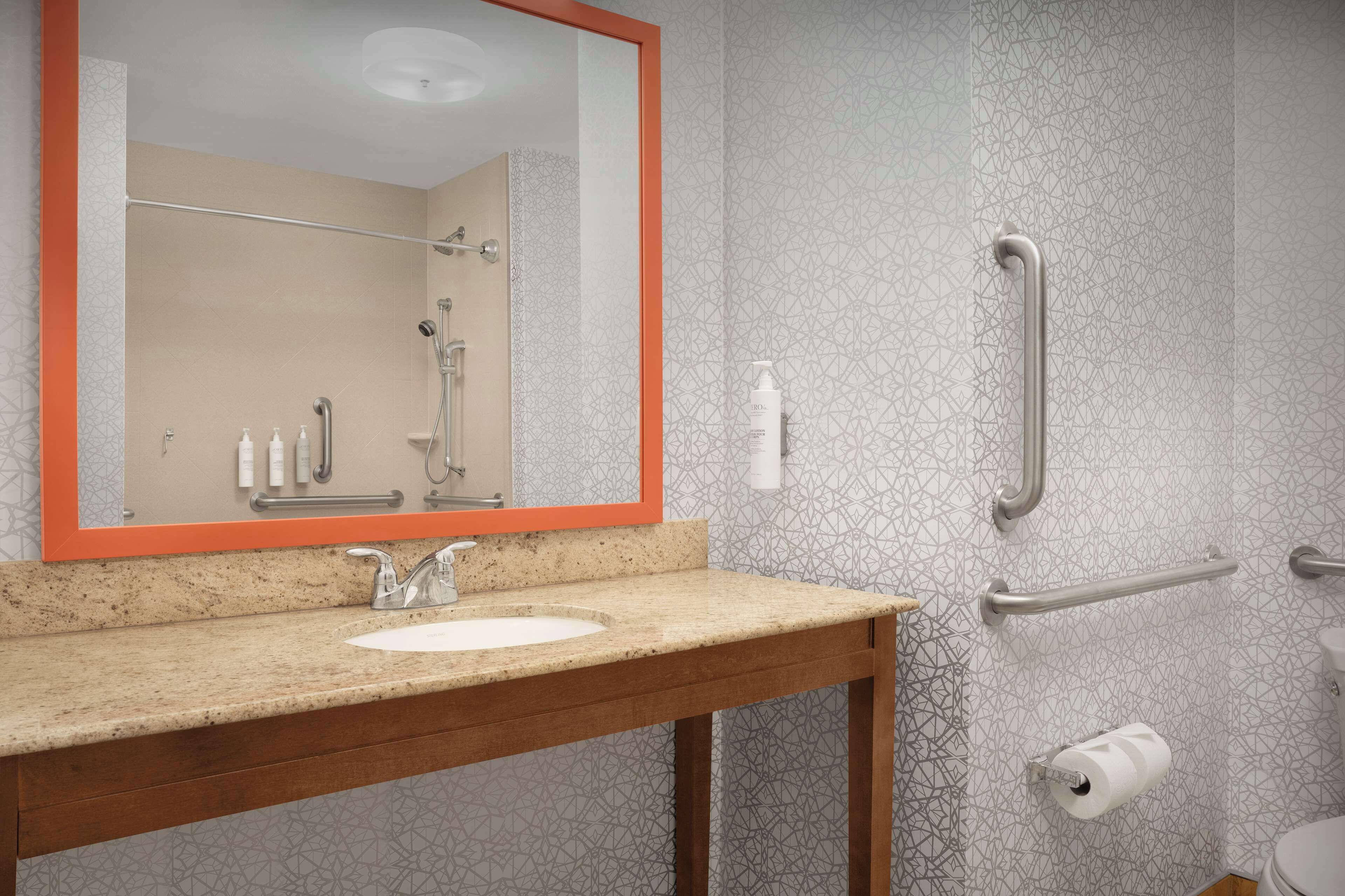 two queen beds, accessible | bathroom | free toiletries, hair dryer, towels, soap