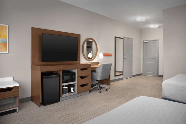 Down duvets, pillow-top beds, desk, laptop workspace