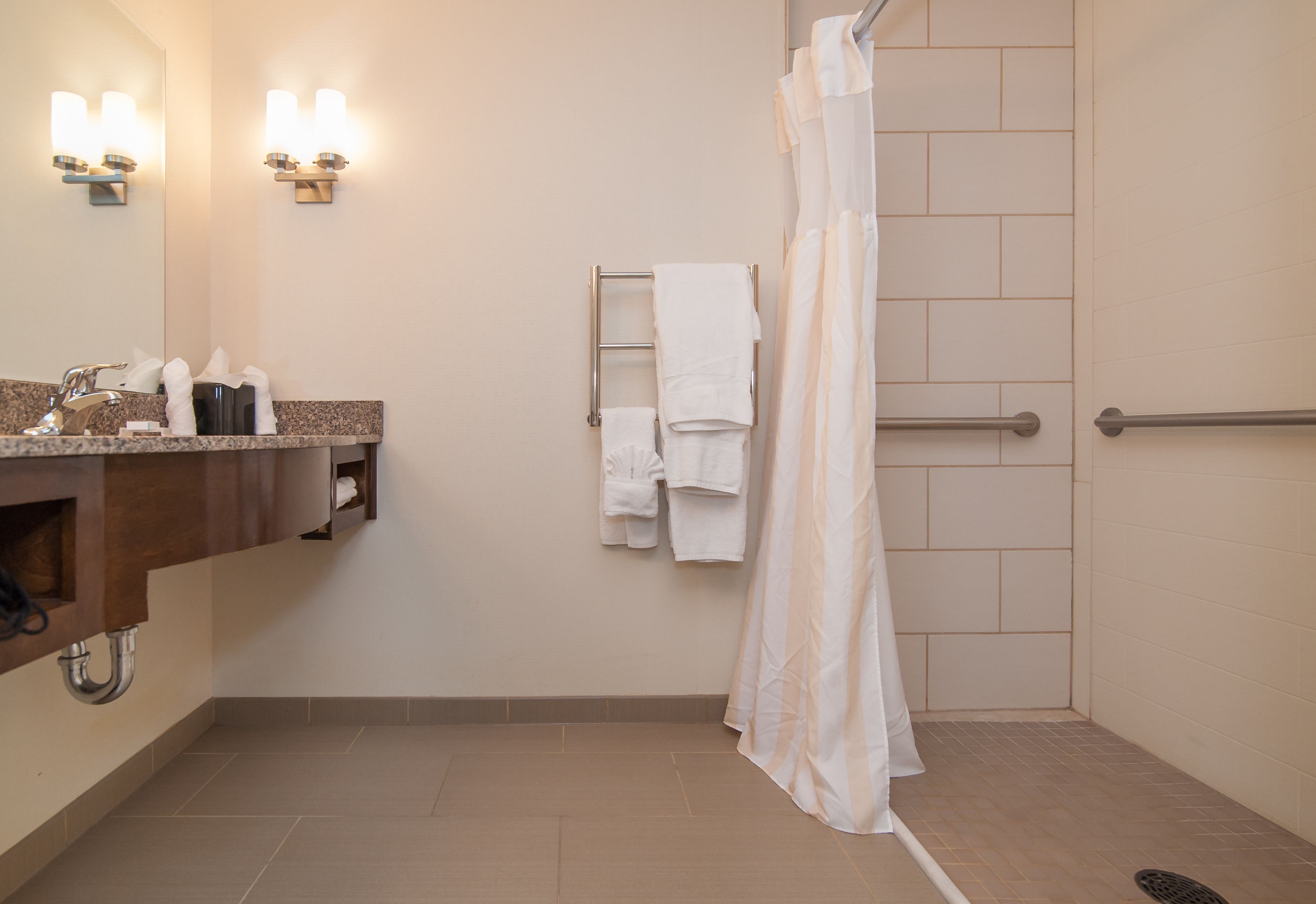 free toiletries, hair dryer, towels, soap