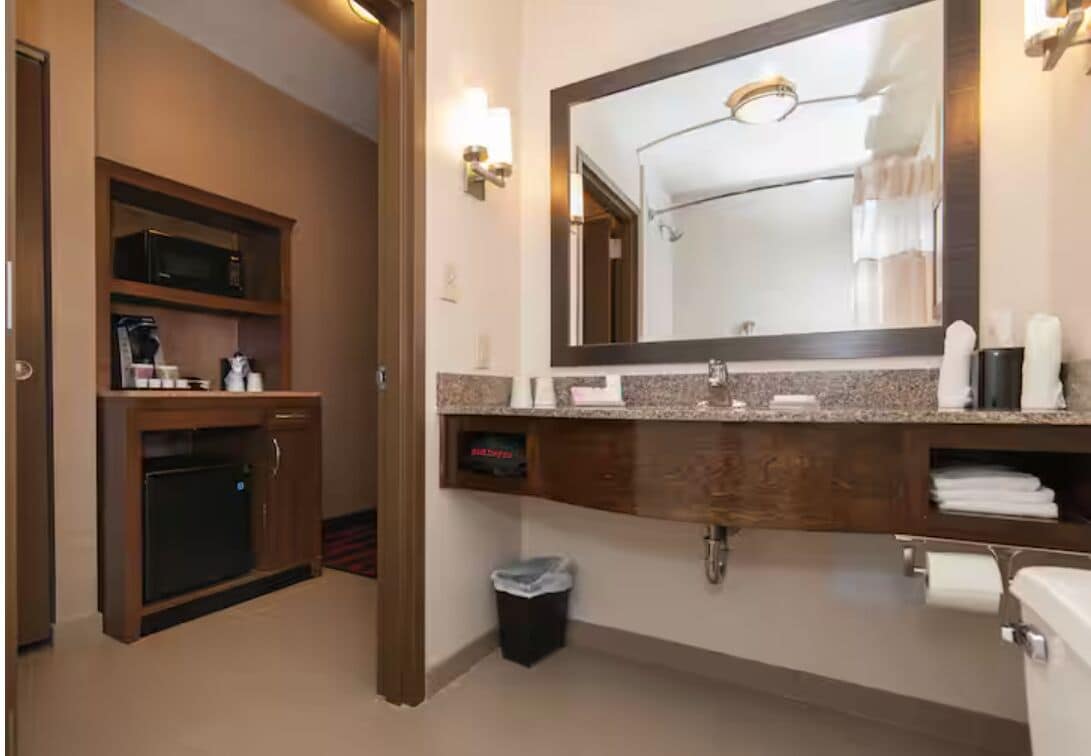 hypo-allergenic bedding, down duvets, in-room safe, desk