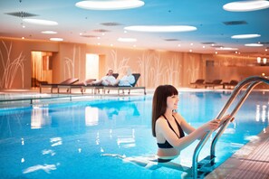 Indoor pool, seasonal outdoor pool