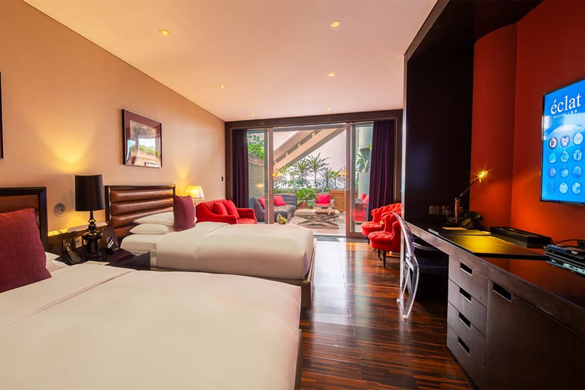 Tomannsrom – grand, terrasse | Minibar, safe på rommet, skrivebord og lydisolert
