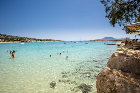 Beach nearby, scuba diving. Almyrida Village & Waterpark Hotel