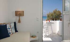 Tremannsrom – standard, balkong, sjøutsikt (1st floor) | Sengetøy av topp kvalitet, safe på rommet og blendingsgardiner