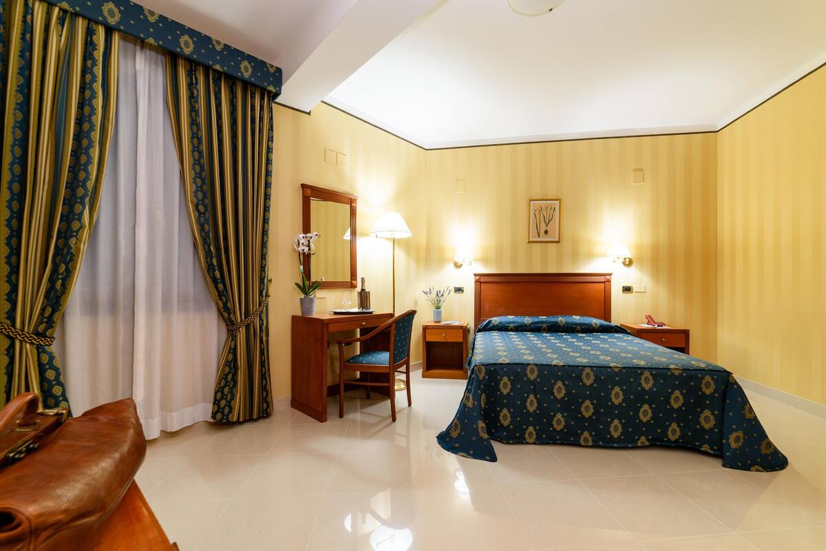 Double Room Single Use | Premium bedding, desk, blackout drapes, soundproofing