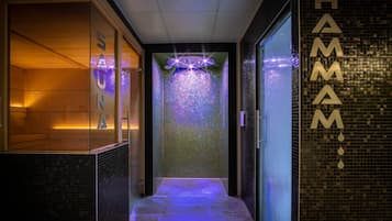 Couples treatment rooms, sauna, steam room, Turkish bath