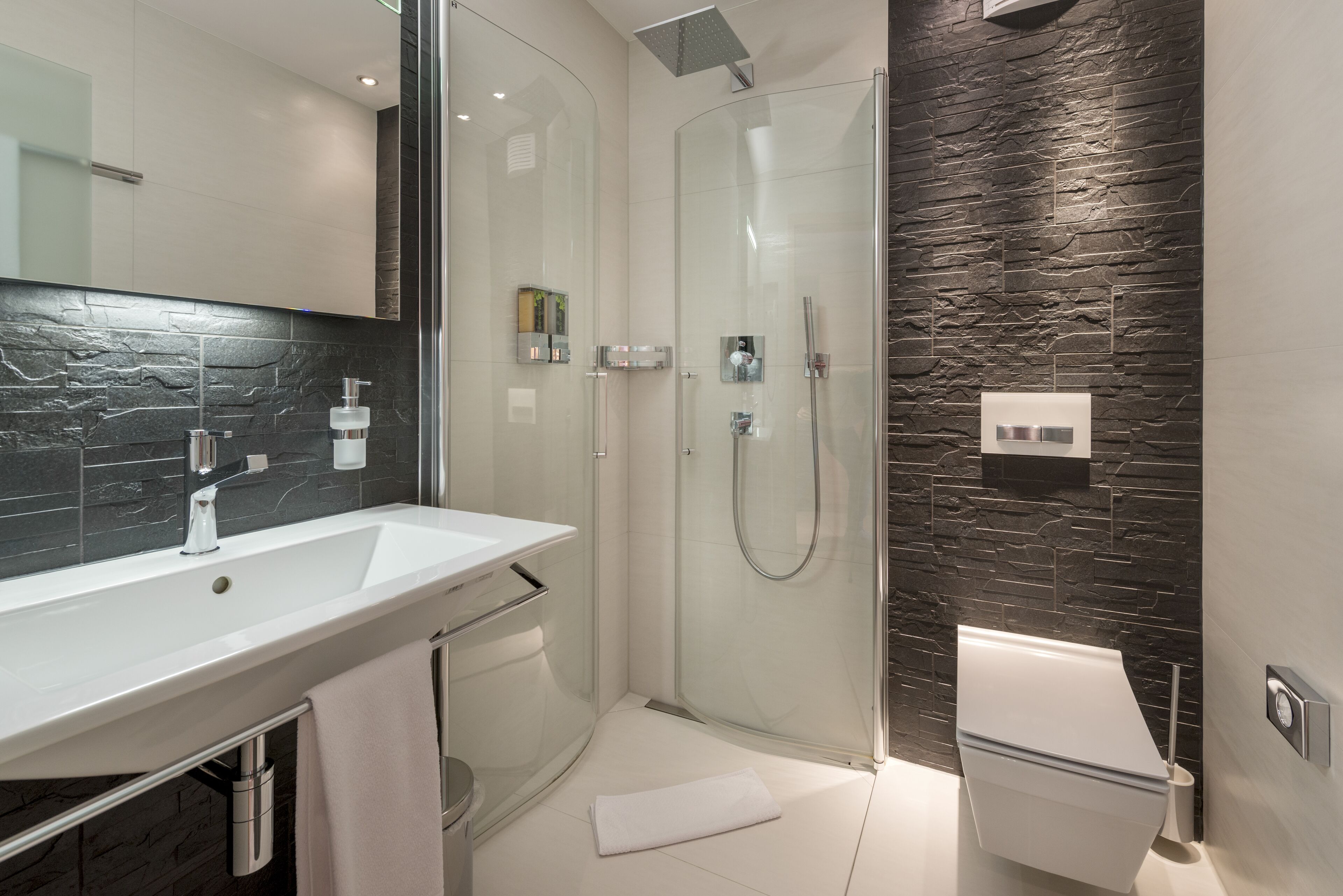 hair dryer, bathrobes, slippers, towels