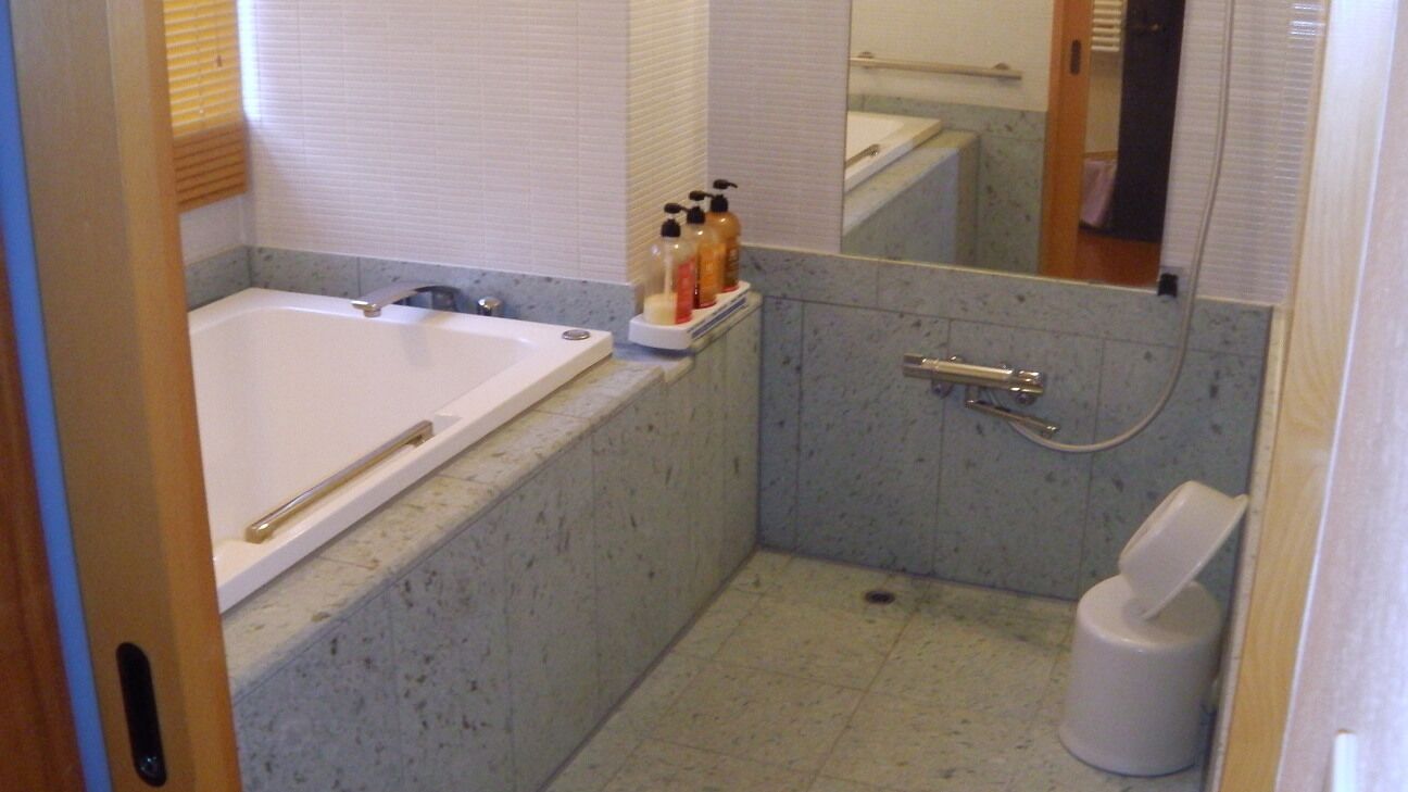 Bathroom | Free toiletries, hair dryer, slippers, electronic bidet
