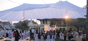 Outdoor wedding area