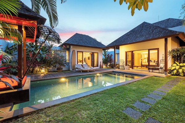 3 Bedroom Private Pool Villa Tomok | Living area | 46-inch flat-screen TV with cable channels, TV, DVD player