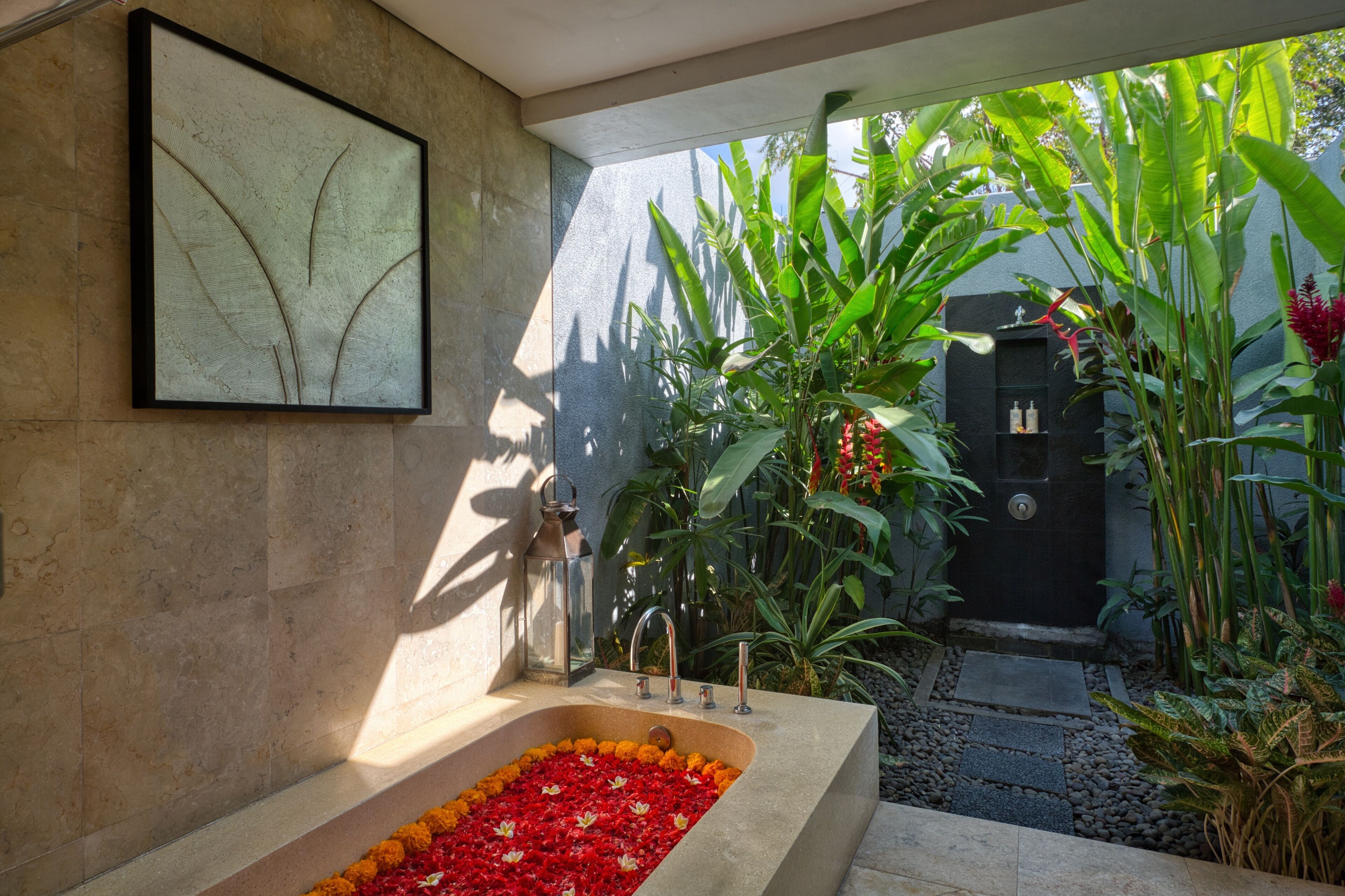 Jabunami Villa 7 bedroom private retreat in Bali | Bathroom | Separate bathtub and shower, rainfall showerhead, free toiletries