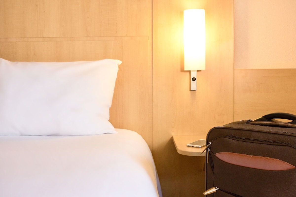 In-room safe, desk, laptop workspace, blackout drapes