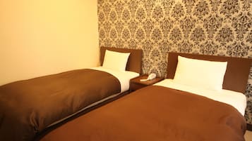 Down comforters, individually decorated, desk, blackout drapes