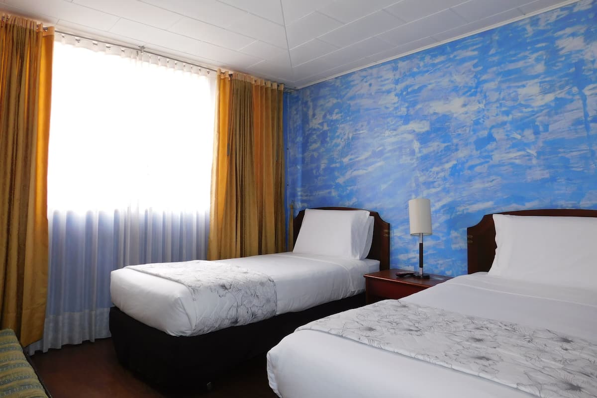 Habitación Twin 2 camas sencillas | Una cassaforte in camera, Wi-Fi gratuito, lenzuola