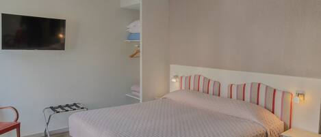 Comfort Room | Desk, blackout curtains, soundproofing, iron/ironing board