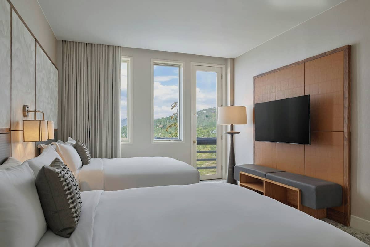 Chambre, 2 grands lits, non-fumeur, vue vallée