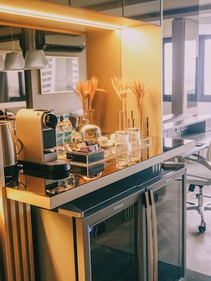 Suite Luxo | Dapur peribadi | Peti sejuk mini, ketuhar gelombang mikro