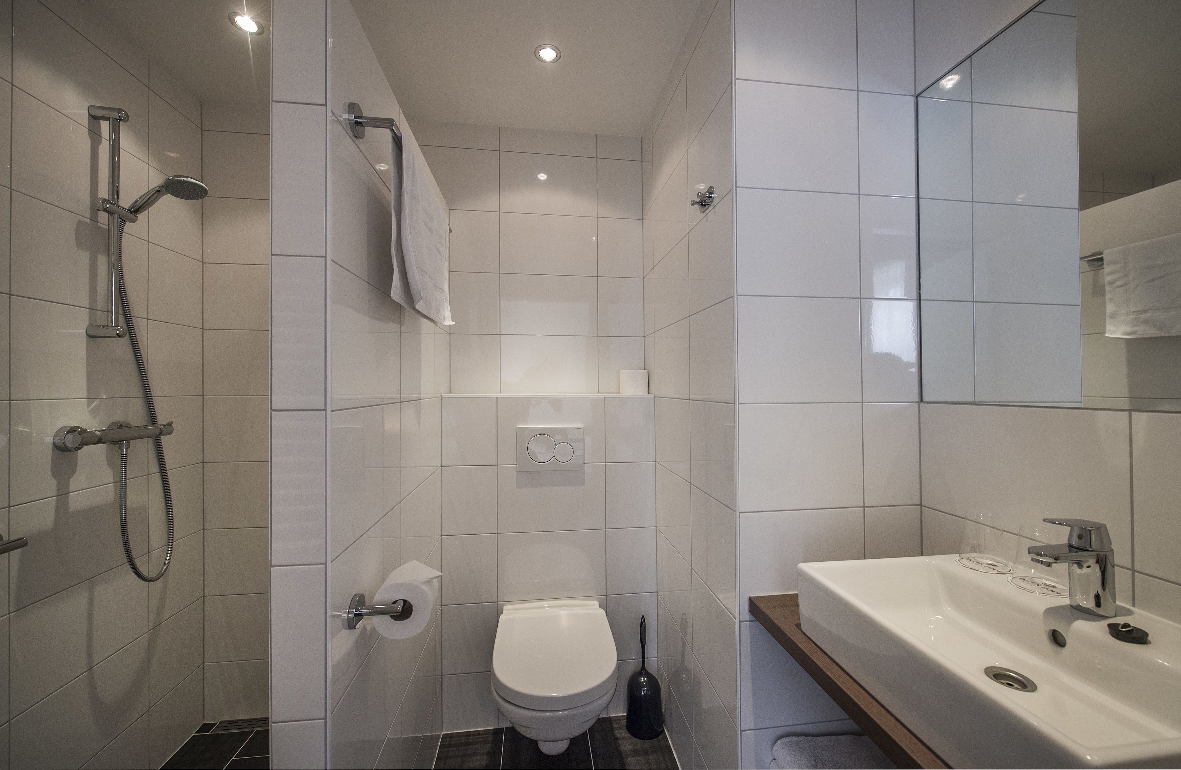 free toiletries, hair dryer, towels