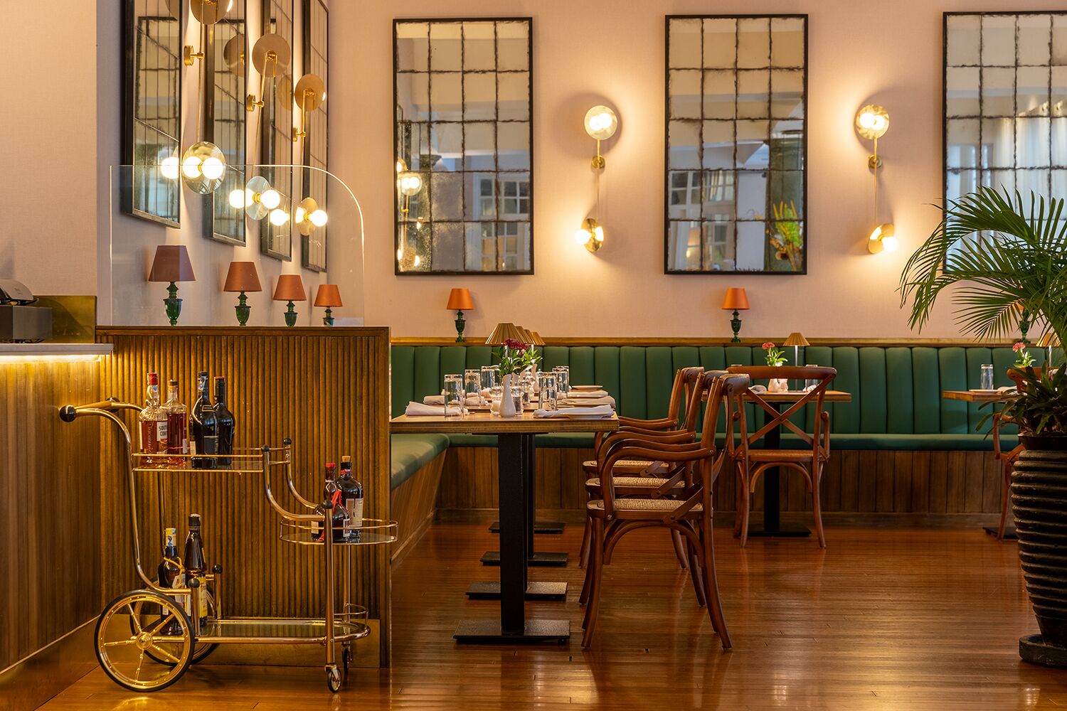 breakfast, lunch, dinner served; modern european cuisine, garden views