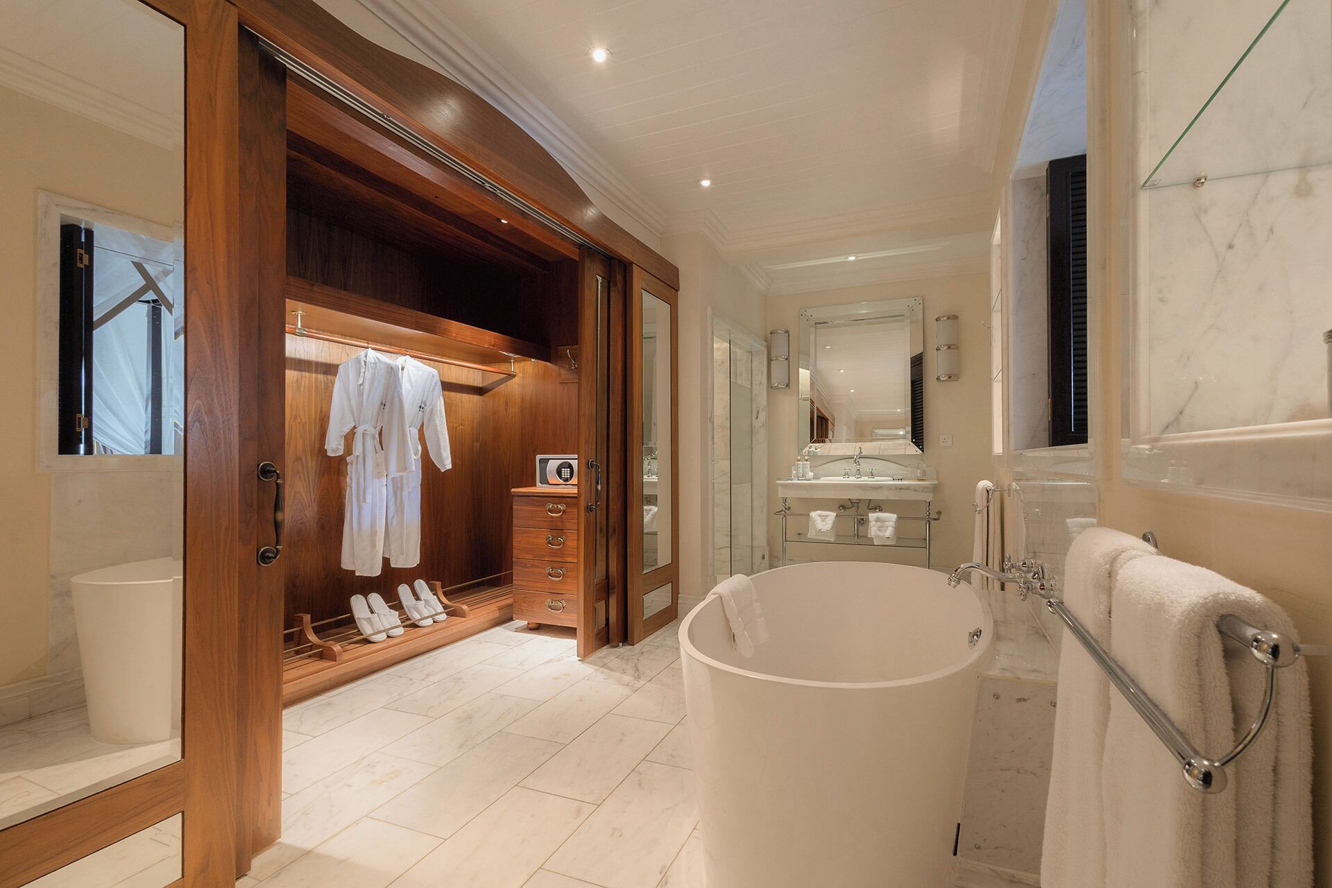 hemingway suite | bathroom | separate bathtub and shower, deep-soaking bathtub, free toiletries