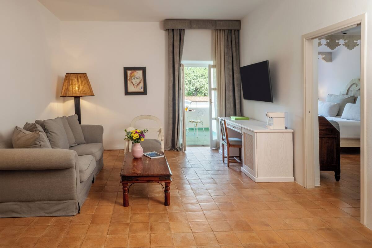Elite Double or Twin Room | Living area | TV