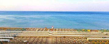 On the beach, free beach cabanas