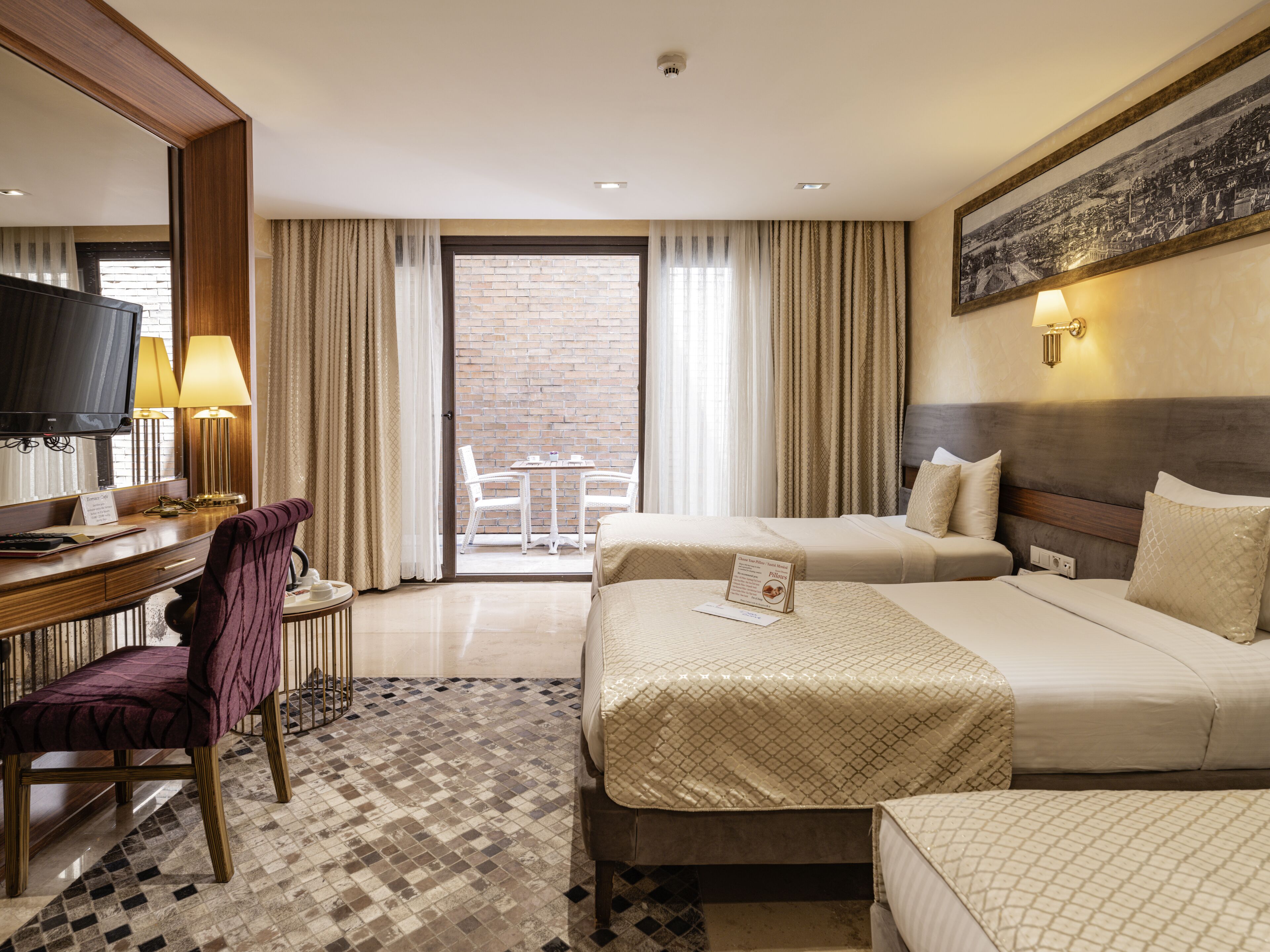 basement triple room | minibar, in-room safe, blackout curtains, soundproofing