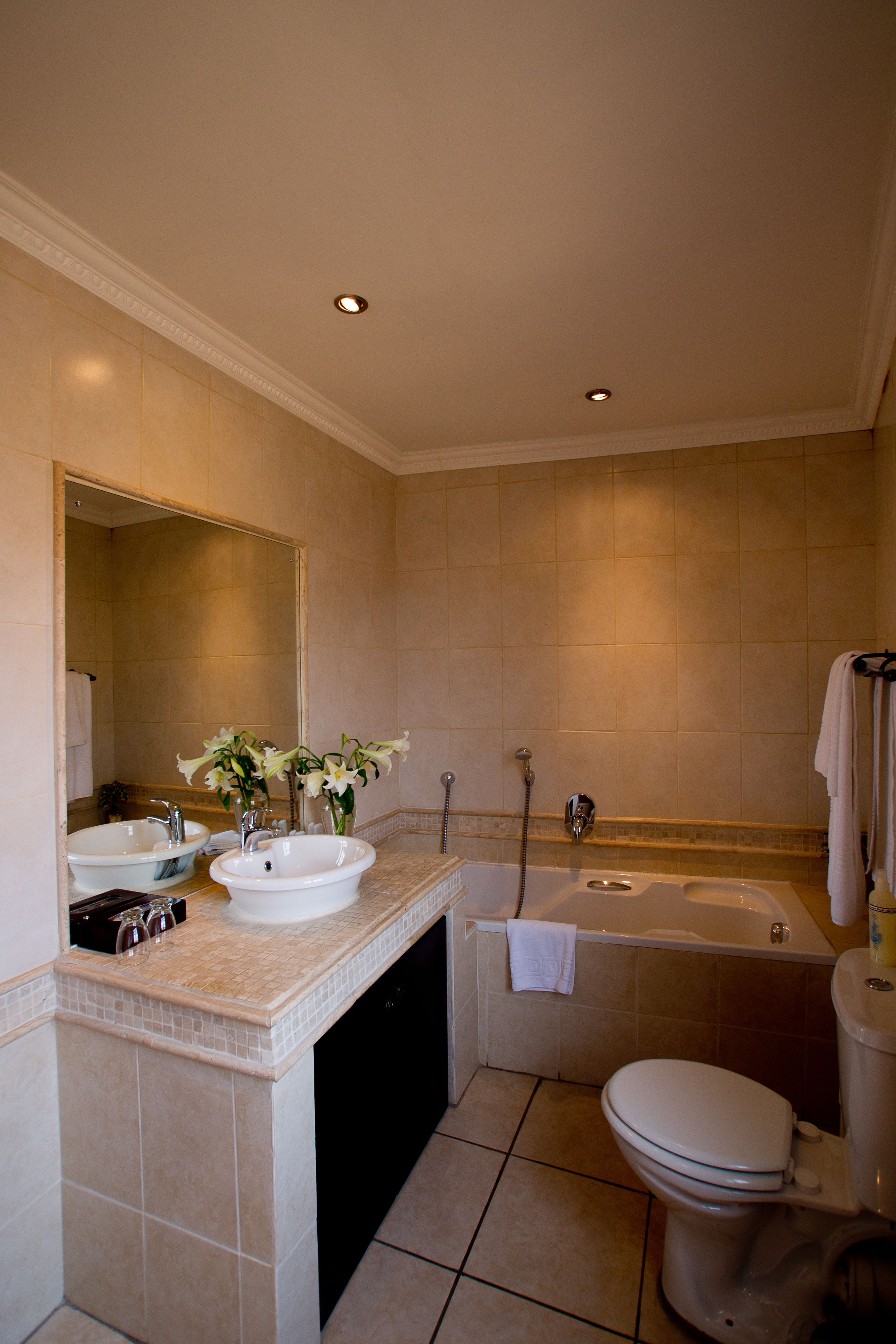 executive suite, 1 king bed | bathroom | free toiletries, towels