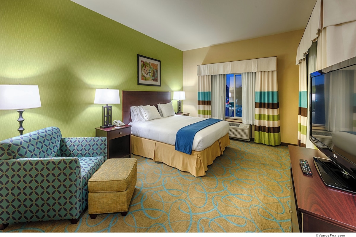 Suite, 1 King Bed with Sofa bed, Accessible (Mobility, Accessible Tub) | In-room safe, desk, blackout drapes, iron/ironing board