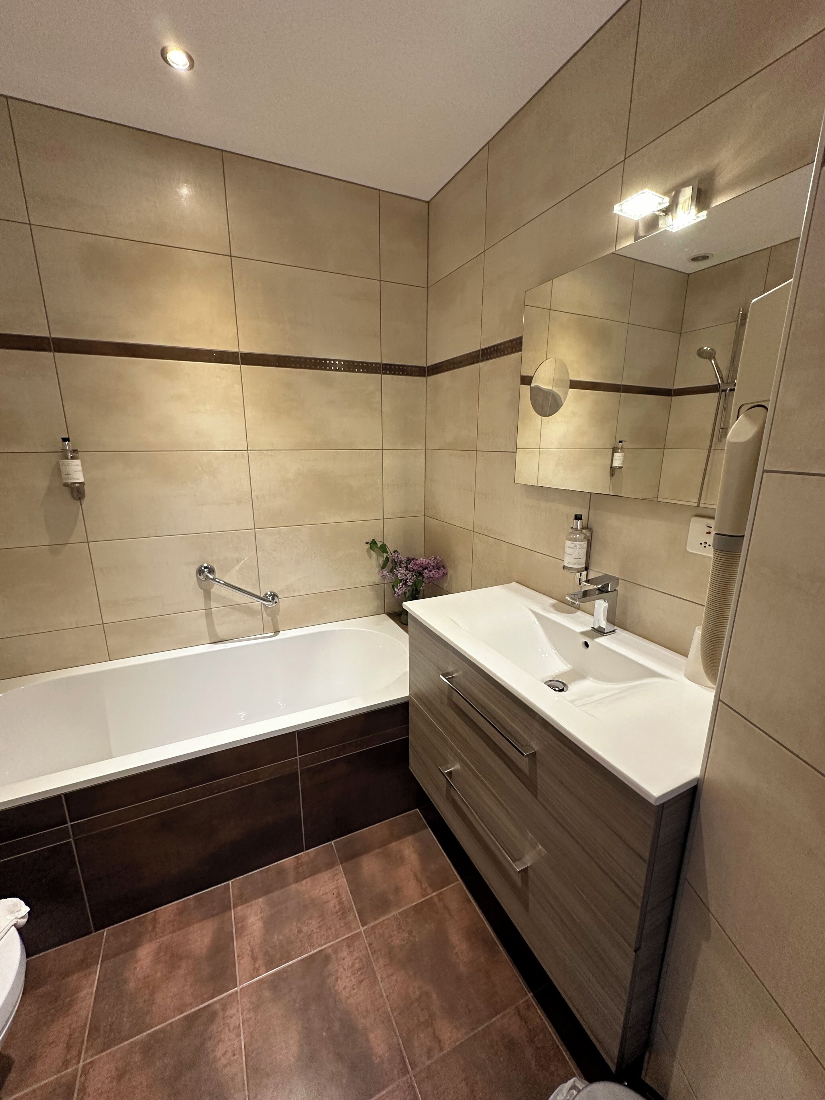 triple room | bathroom | hair dryer, bathrobes, towels
