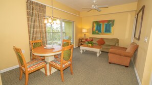 32-inch LCD TV with cable channels, TV, DVD player