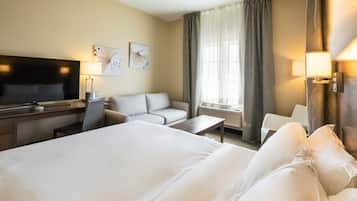 Ropa de cama de alta calidad, minibar y escritorio