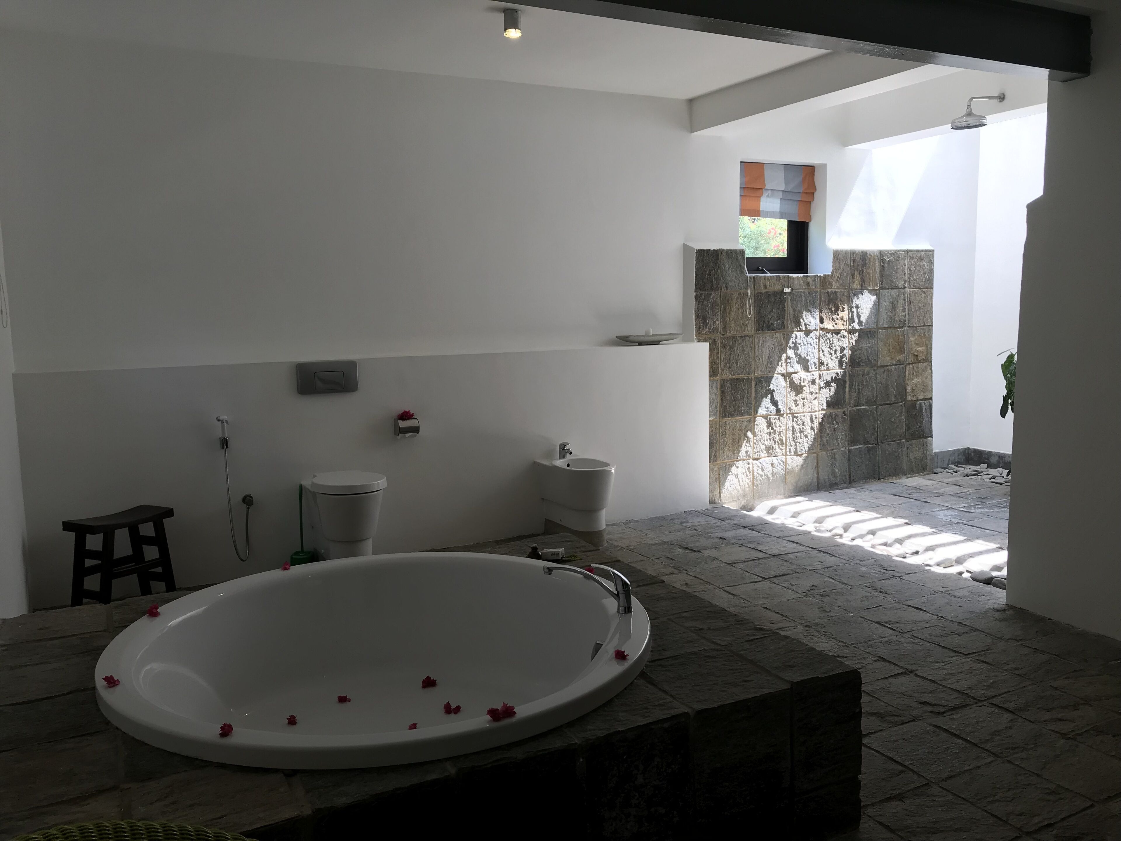 extra large suite | bathroom | separate bathtub and shower, rainfall showerhead, free toiletries