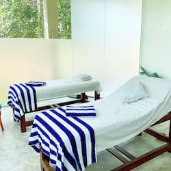 Couples treatment room(s), deep-tissue massages, facials