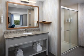 Bathroom shower - Hampton Inn Neptune/Wall (Neptune City)