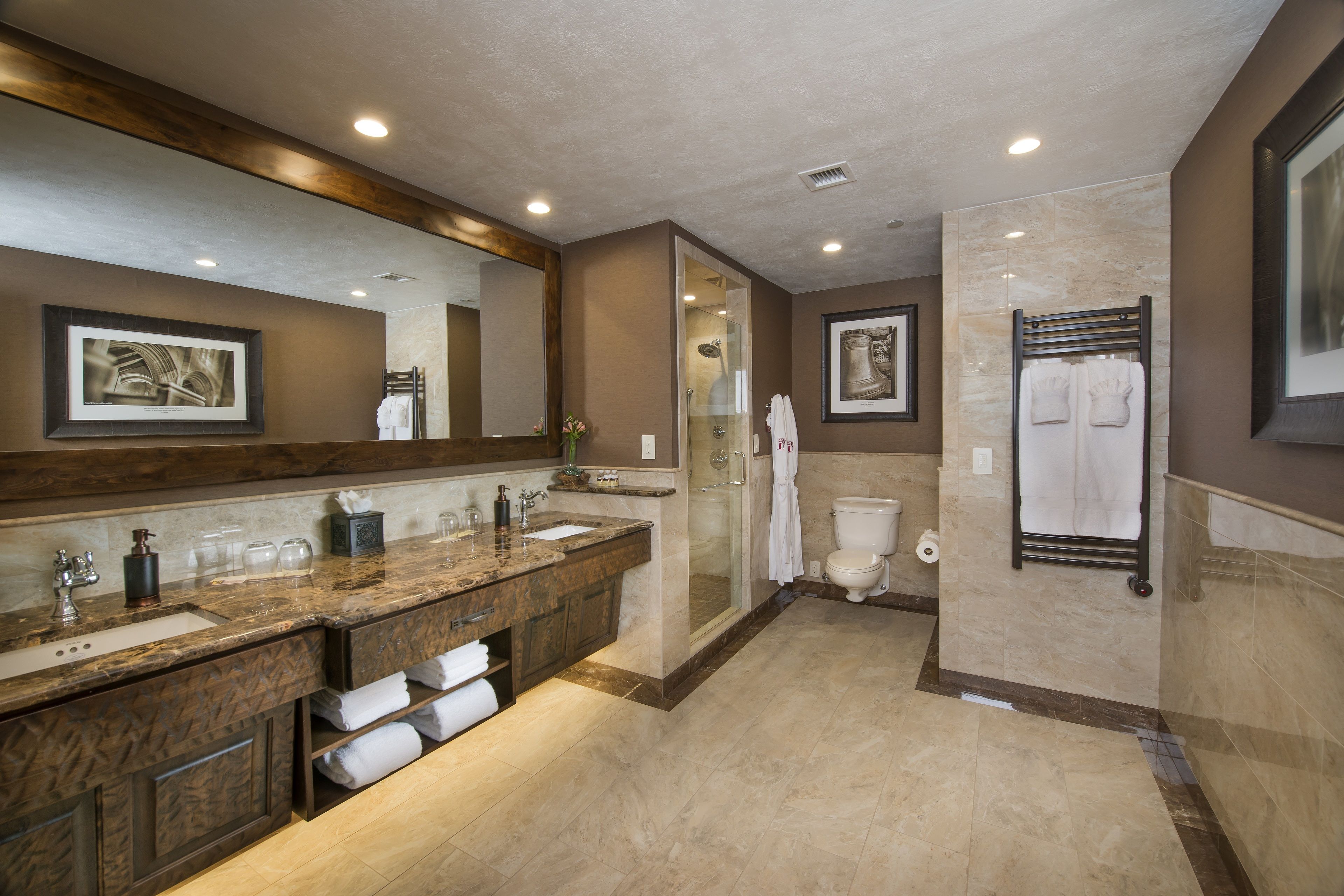Suite | Bathroom | Designer toiletries, hair dryer, towels