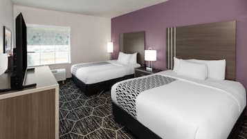 Room, 2 Double Beds, Accessible, Non Smoking (Mobility Accessible) | Premium bedding, desk, iron/ironing board, free cribs/infant beds