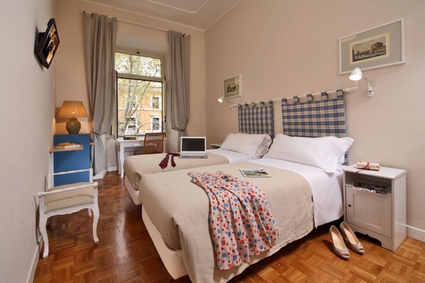 Double Room | Cadar Frette Itali, peralatan tempat tidur premium, gebar bulu kapas 