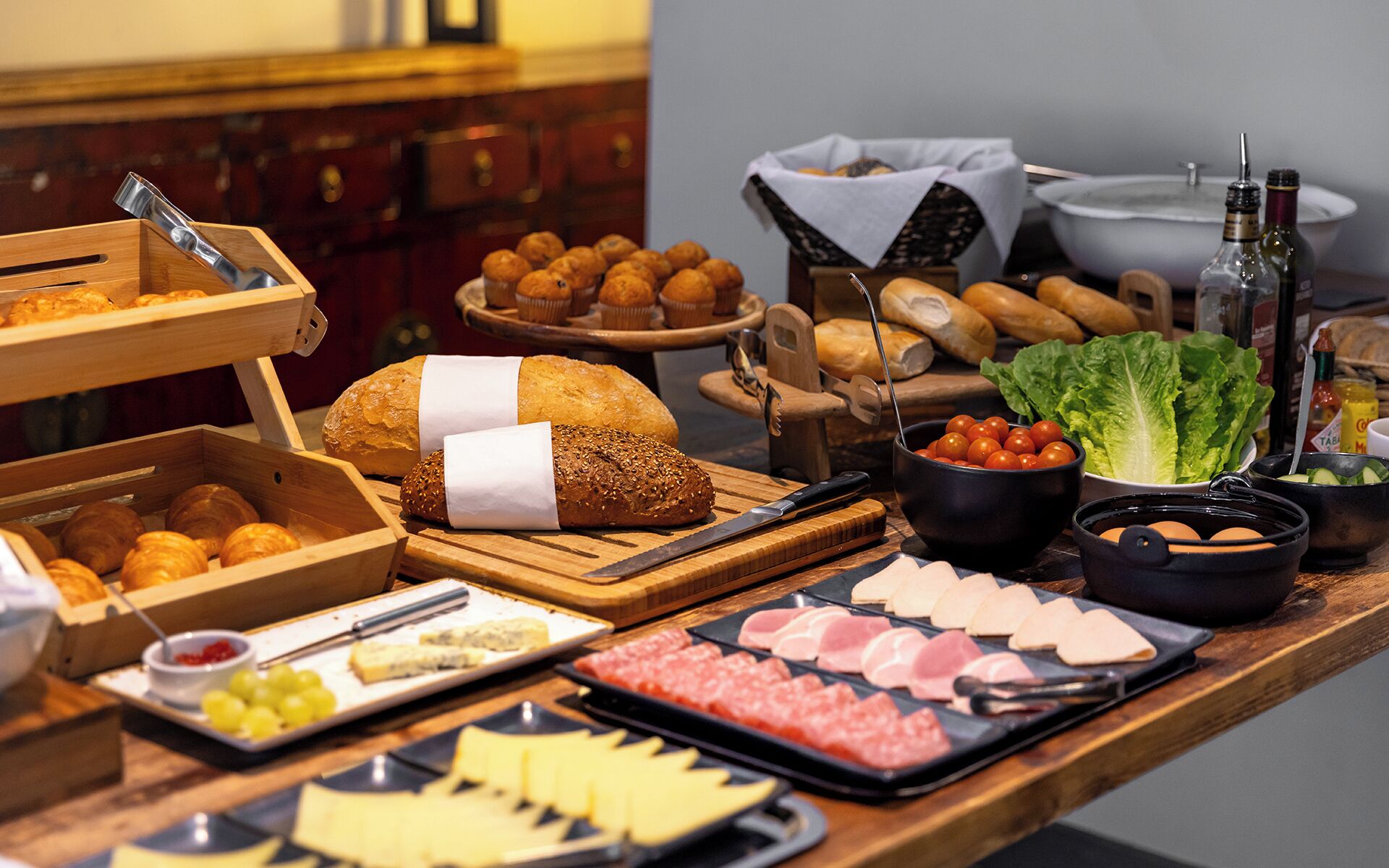 Dagelijks ontbijtbuffet (GBP 17.50 per persoon)