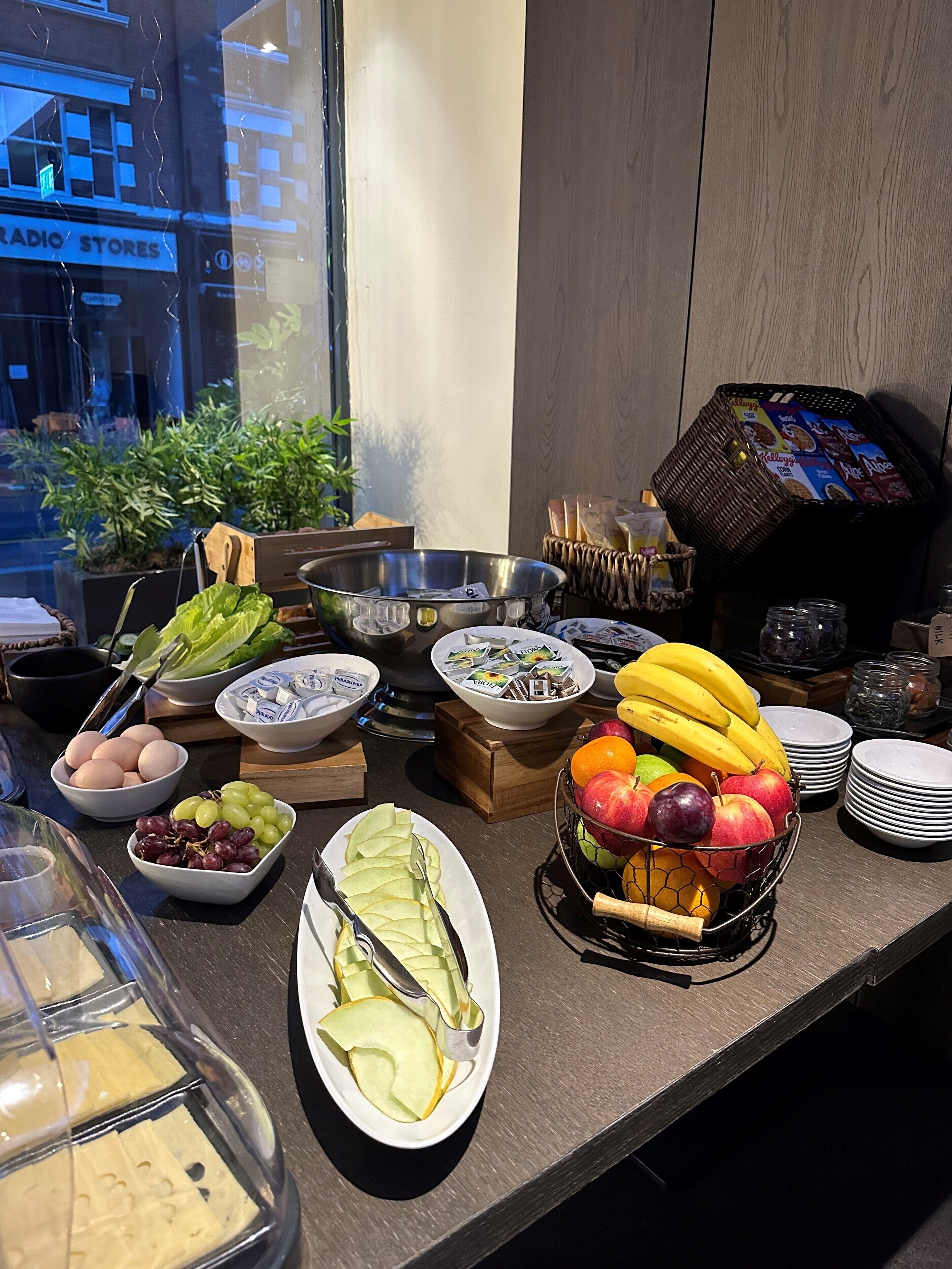 daily buffet breakfast (gbp 17.50 per person)